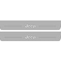 Illuminated LED Door Sill Tread Plates Jeep Grand Cherokee V 2021+ With Jeep Logo Jeep Led Door Sills opdesign