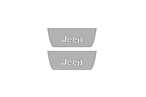 Illuminated LED Door Sill Tread Plates Jeep Grand Cherokee V 2021+ With Jeep Logo Jeep Led Door Sills opdesign