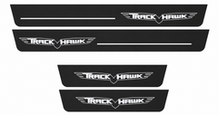 Jeep Grand Cherokee WK2 Matte PRO LED door sills with Track Hawk design