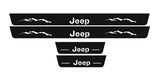 stainless steel LED door sill plates for Jeep Wrangler JK 2006+ with Jeep logo