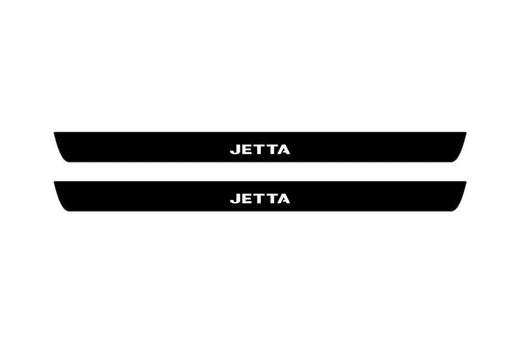 Volkswagen Jetta Sedan A7 2018–Present — Matte PRO LED Door Sills — Jetta Logo