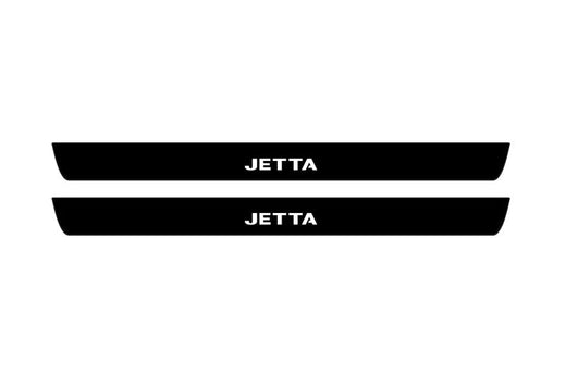 Volkswagen Jetta Sedan Typ 162 2010–2018 — Matte PRO LED Door Sills — Jetta Logo