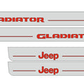 Jeep Gladiator JT 2019+ LED Door Sills Illuminated Scuff Jeep Gladiator Logo (type 4) Stainless Steel Entry Guards Door Sills