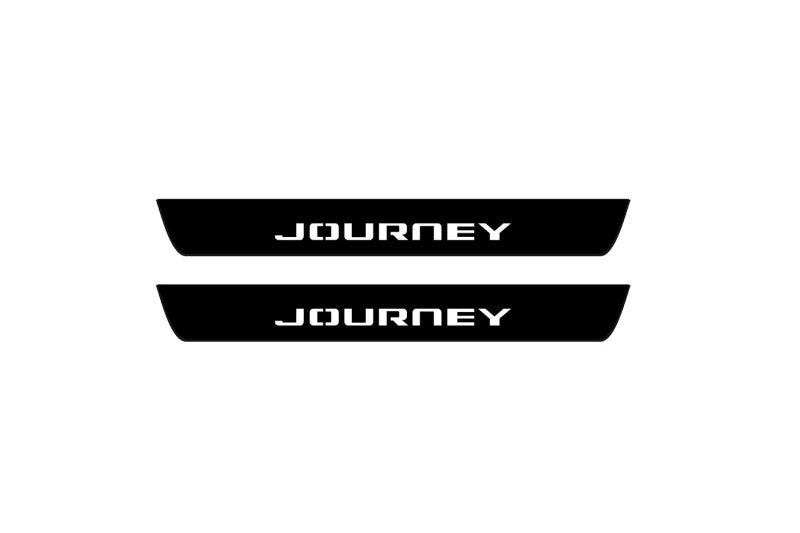 Dodge Journey 2009-2020 Illuminated Matte Sill Plates with logo Journey Dodge Led Door Sills PRO opdesign