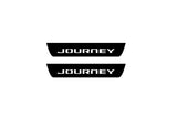 Dodge Journey 2009+ stainless steel illuminated entry guards with Journey logo
