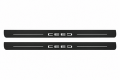 KIA Ceed III Matte PRO LED door sills with Ceed design