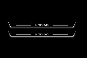 Skoda Kodiaq 2016+ Stainless Steel LED Door Sills – Kodiaq Logo