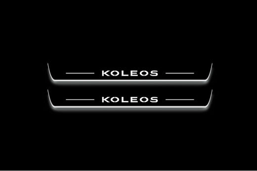 Renault Koleos HC 2016–2023 — Stainless Steel LED Door Sills — Koleos Logo