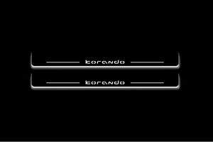 SsangYong Korando 2010+ Stainless Steel LED Door Sills – Korando Logo