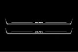 LED door sill plates for Ford Kuga I 2008+ stainless steel with Kuga logo