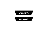 Ford Kuga II 2013+ stainless steel illuminated entry guards with Kuga logo