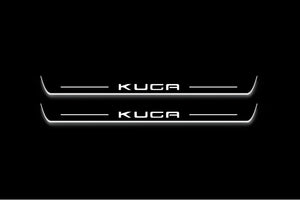 Ford Kuga III 2020+ LED Door Sills Illuminated Scuff Kuga Logo Stainless Steel Entry Guards