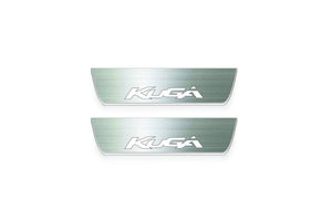 Ford Kuga I 2008-2013 LED Door Sills Illuminated Scuff Kuga Logo Stainless Steel Entry Guards Door Sills Decoin