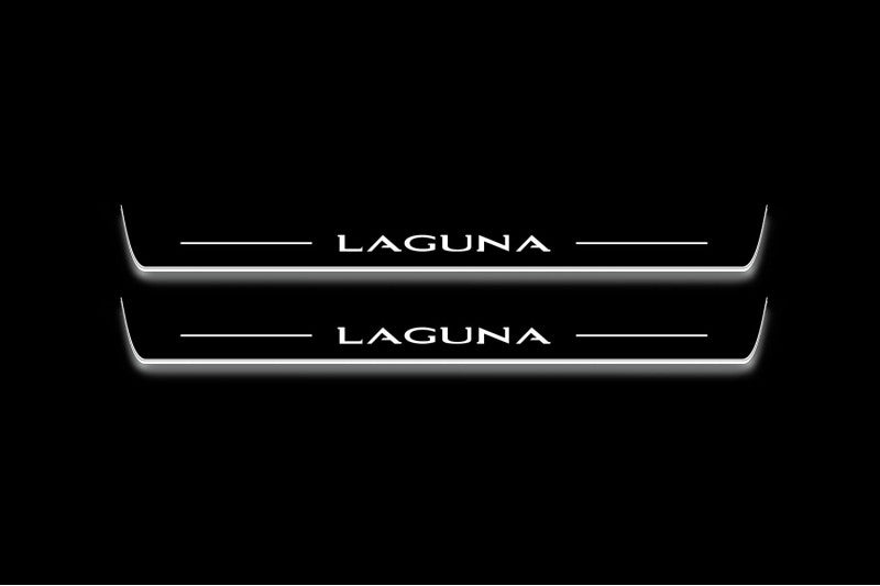 Renault Laguna III 2007+ Stainless Steel LED Door Sills – Laguna Logo