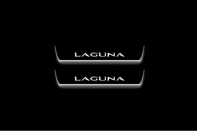 Renault Laguna III 2007+ Stainless Steel LED Door Sills – Laguna Logo