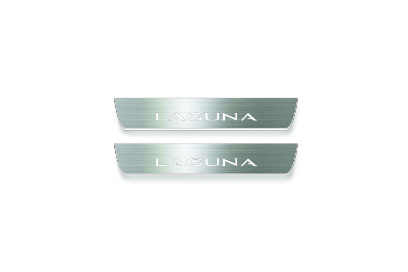 Renault Laguna III 2007+ Stainless Steel LED Door Sills – Laguna Logo