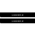 Mitsubishi Lancer X 2007-2017 Illuminated Matte Sill Plates with logo Lancer X Mitsubishi Led Door Sills PRO opdesign