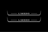 LED door sill plates stainless steel Jeep Grand Cherokee IV WK2 2010+ with Laredo logo