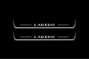LED door sill plates stainless steel Jeep Grand Cherokee IV WK2 2010+ with Laredo logo