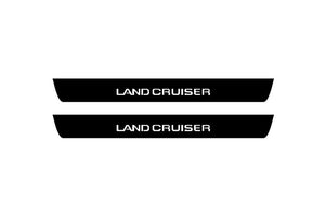 Toyota Prado 250 2023+ Illuminated Matte Sill Plates with logo Land Cruiser Toyota Led Door Sills PRO opdesign