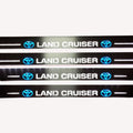 LED door sill plates for Toyota LC 200 2007+ stainless steel with Land Cruiser logo