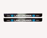LED door sill plates Toyota LC 200 2007+ stainless steel with Land Cruiser logo