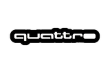 Audi Quattro LED Grille Badge — White lighting on white background