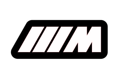 BMW ///M (type 2) LED grille badge — White lighting on white background