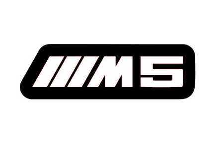 BMW ///M5 (type 2) LED grille badge — White lighting on white background