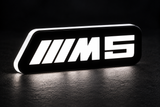 BMW ///M5 (type 2) LED grille badge with lighting at night