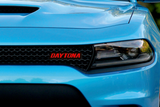 Dodge Daytona LED Grille Badge illuminated at night