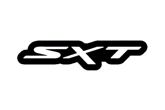 Dodge SXT LED Grille Badge — White lighting on white background