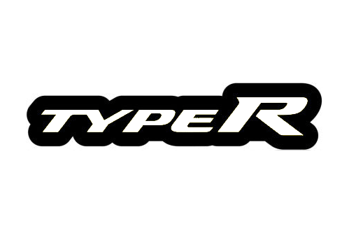 Honda TypeR (Var. 2) LED grille badge — White lighting on white background