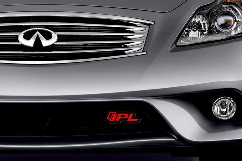 Infiniti IPL Type 2 LED Grille Badge on a grille