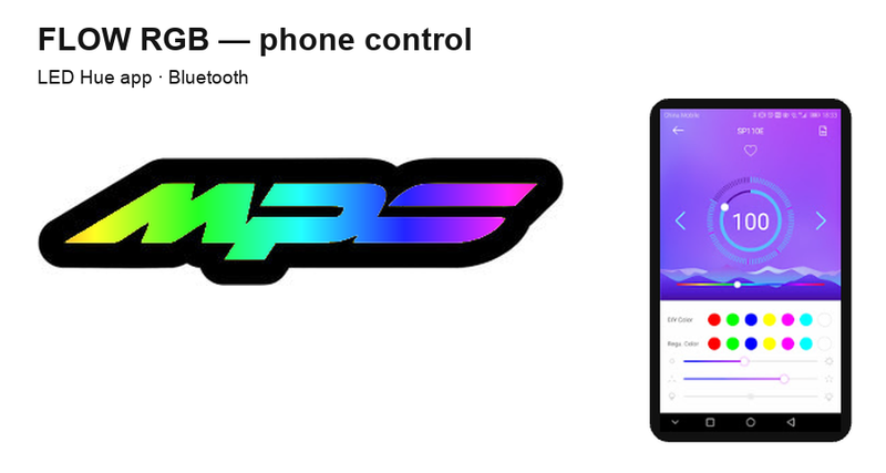 Mazda MPS FLOW RGB lighting controlled using LED Hue via Bluetooth