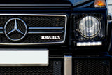 Mercedes Brabus LED Grille Badge on a grille