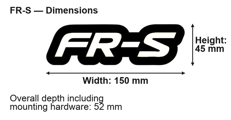 Scion FR-S dimensions: 150 × 45 mm; overall depth including mounting hardware 52 mm