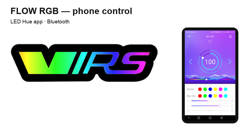 Skoda VRS (type 2) FLOW RGB lighting controlled using LED Hue via Bluetooth