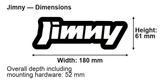 Suzuki Jimny dimensions: 180 × 61 mm; overall depth including mounting hardware 52 mm