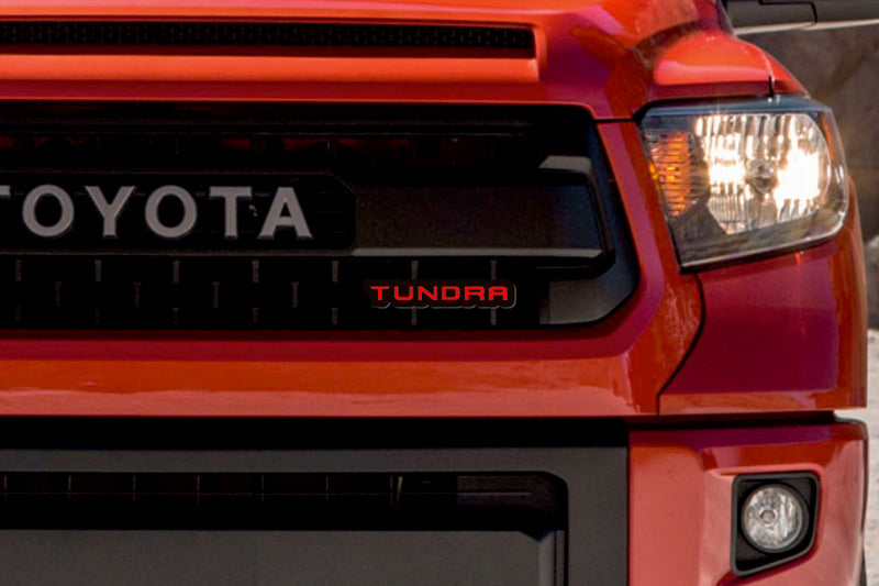 Toyota Tundra LED Grille Badge on a grille