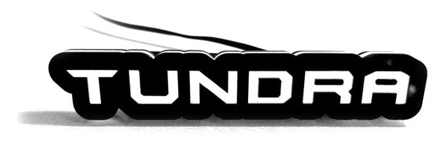 Toyota Tundra LED Grille Badge illuminated at night