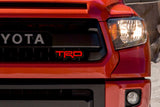 Toyota TRD LED Grille Badge on a grille