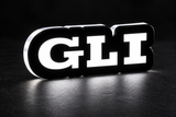 Volkswagen GLI LED grille badge with lighting at night