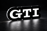Volkswagen GTI LED grille badge with lighting at night