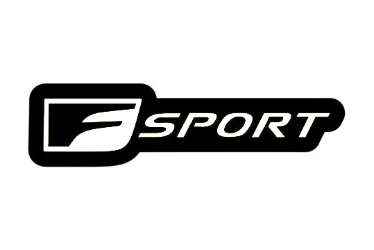 Lexus F Sport (type 1) LED grille badge — White lighting on white background