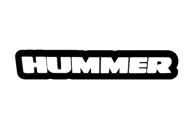 Hummer Hummer LED grille badge — White lighting on white background