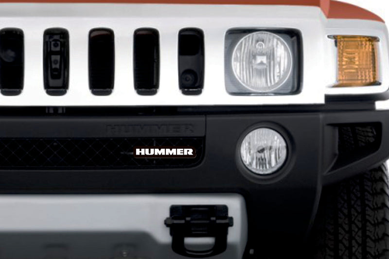 Hummer Hummer LED grille badge installed on a grille