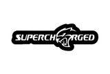 Jeep Supercharged + Hellcat LED Grille Badge — White lighting on white background
