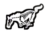 Ford Mustang Horse Skeleton LED Grille Badge — White lighting on white background