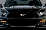 Ford Mustang Horse Skeleton LED Grille Badge illuminated at night